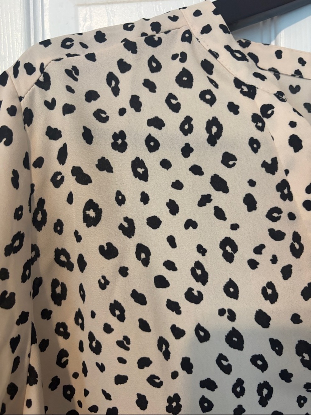Animal Print Leopard V-Neck Blouse - Women Tops 2X - Picture 3 of 8